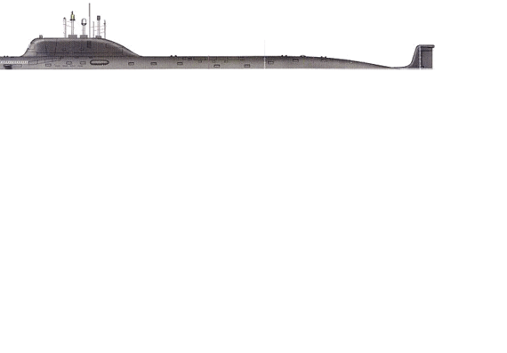 Корабль СССР Kazan [Yasen-Akula Class Submarine] - чертежи, габариты, рисунки